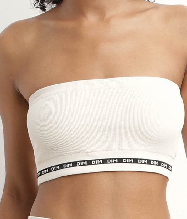 DIM Reggiseno a fascia beige in poliammide modale con ferretto DIM Icons Seamless