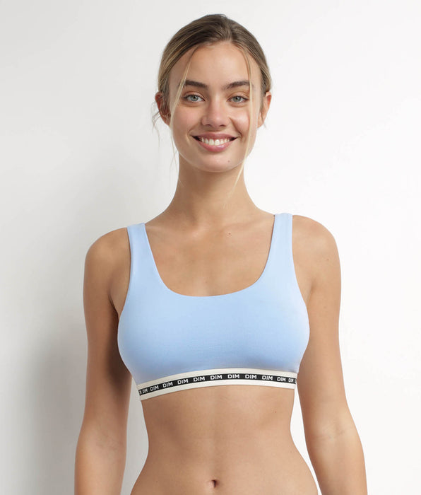 DIM Reggiseno blu in cotone modal DIM Icons Essentiel