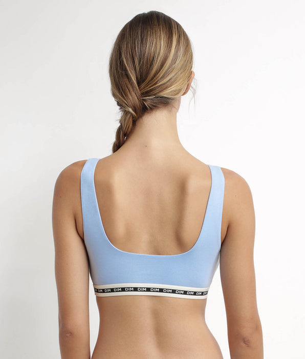 DIM Reggiseno blu in cotone modal DIM Icons Essentiel