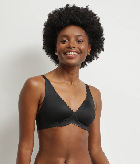 DIM Reggiseno foulard nero con ferretto in microfibra Dim Body Touch
