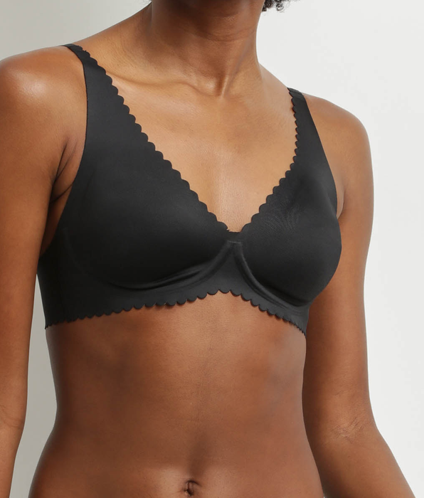 DIM Reggiseno foulard nero con ferretto in microfibra Dim Body Touch