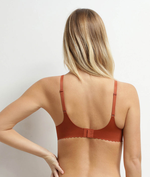 DIM Reggiseno a fascia con ferretto in microfibra marrone Body Touch