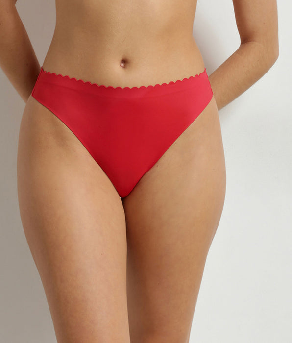 DIM Tanga da donna in tulle rosso Dim Body Touch Cheeky