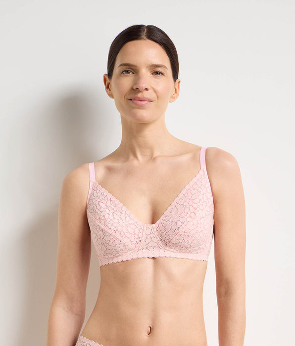 DIM Reggiseno senza ferretto rosa pétalo Daily Dentelle