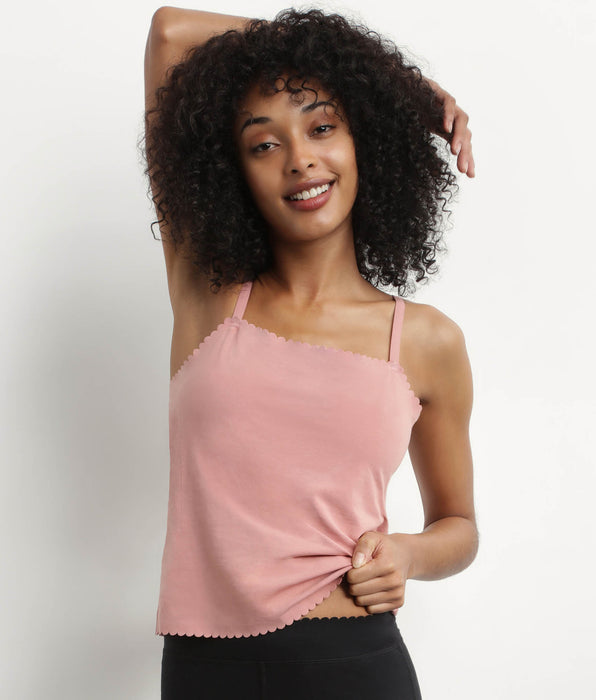 DIM Top donna in cotone elasticizzato senza cuciture Rose Ombre Body Touch Easy