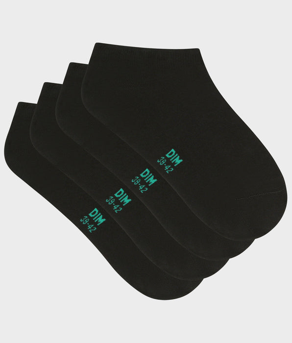 DIM Pacco da 2 calzini da uomo in cotone bio nero Dim Good