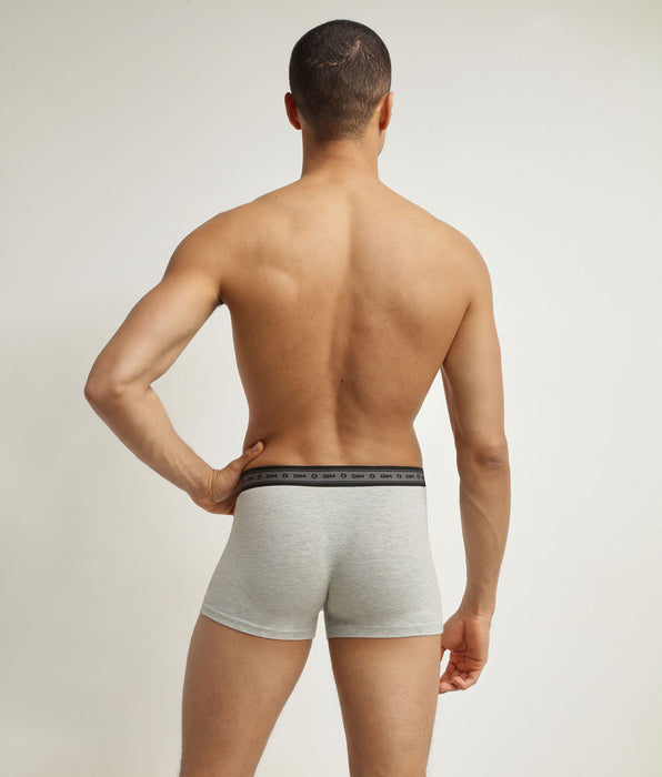 DIM Multipack di 3 boxer uomo nero grigio in cotone bio Dim Good