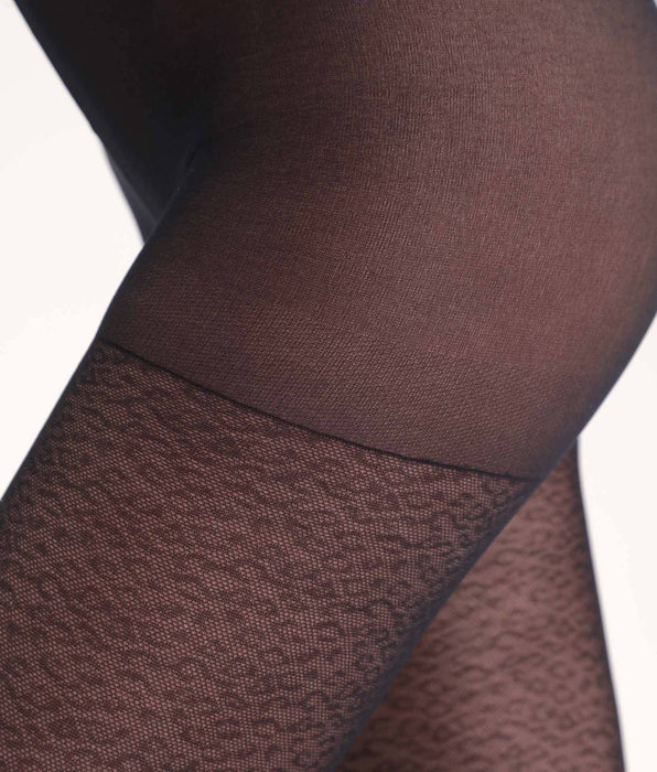 DIM Collant nero leopardato Dim Style
