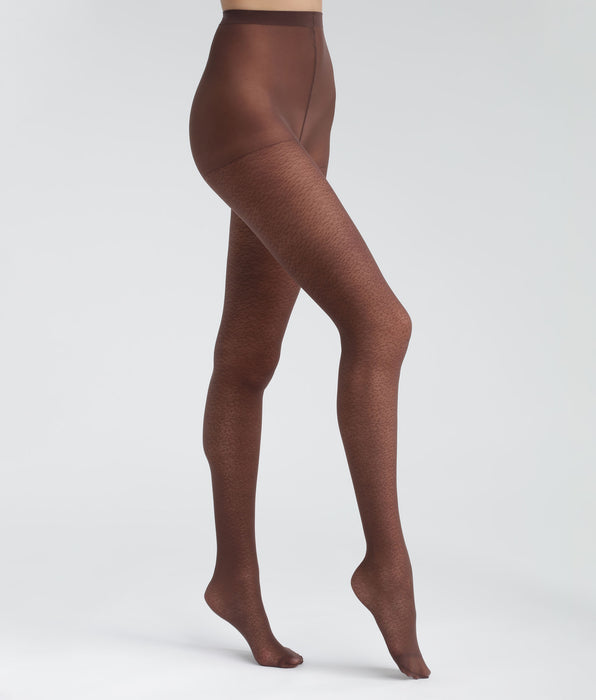 DIM Collant donna semi-opaco leopardato caffè Dim Style