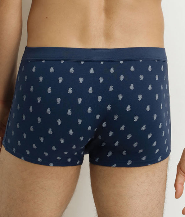 DIM Boxer uomo nero fantasia a goccia in cotone classico