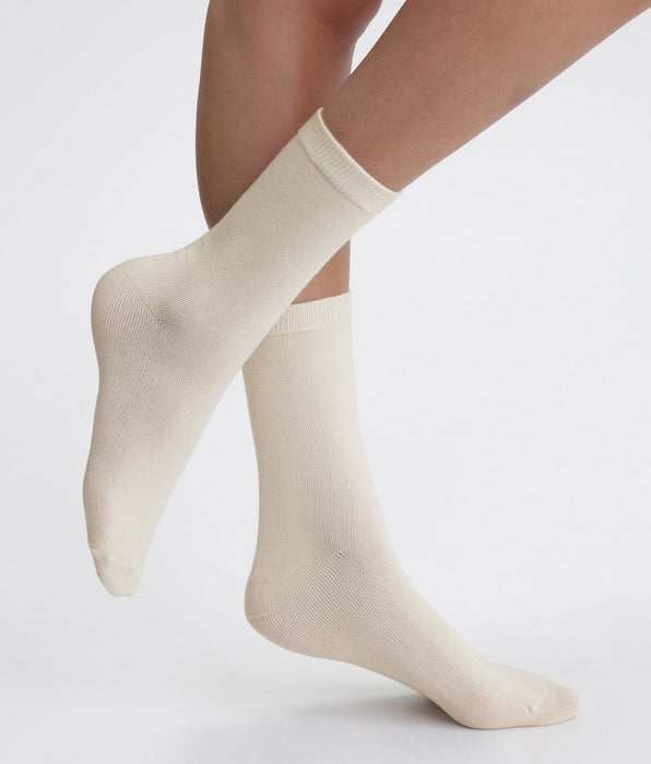 DIM Pacco da 2 paia di calze Thermo Polar Cream da donna.