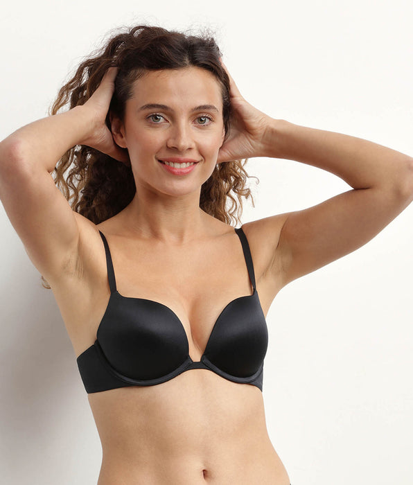 DIM Reggiseno push-up con ferretto in microfibra nera Dim Beyond Sexy
