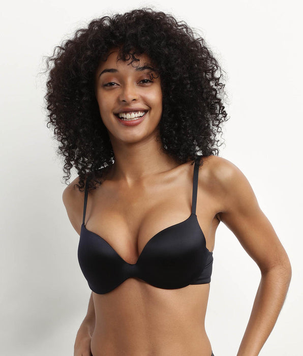 DIM Push-up nero in microfibra Dim Comfort Collection