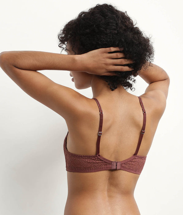 DIM Reggiseno push-up in pizzo grafico Cocoa con ferretto Mod di Dim