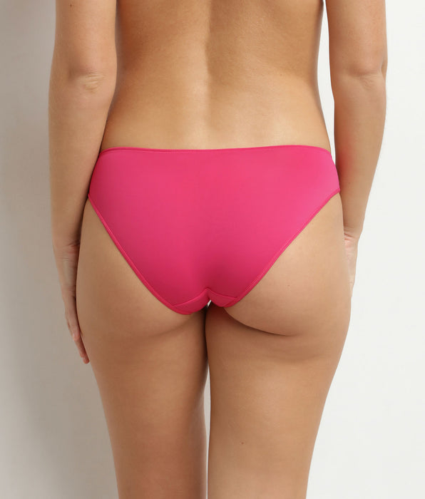 DIM Slip in pizzo e rete floreale fucsia Dim Féminine