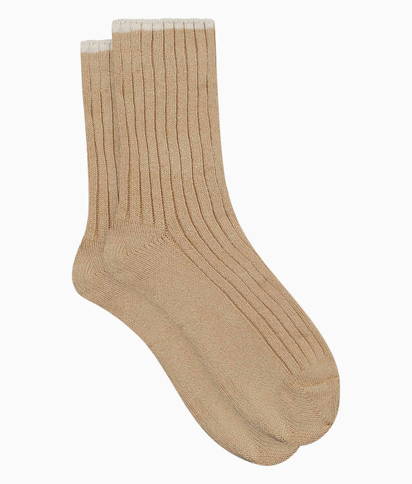 DIM Calze donna a coste tinta unita Vanilla Beige Dim Bamboo