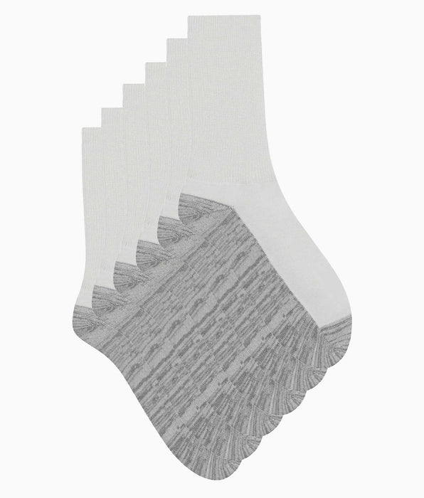 DIM Uomo Pacco da calze in cotone bianco a righe grigio EcoDim Sport