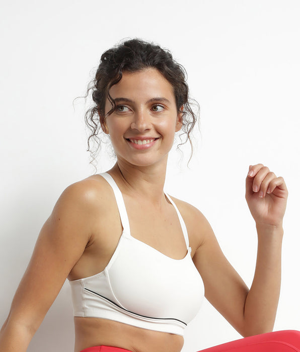 DIM Reggiseno sportivo in microfibra modellante DIM Move Ecru
