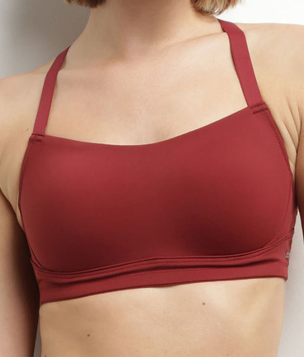 DIM Reggiseno sportivo in microfibra modellante DIM Move Bordeaux