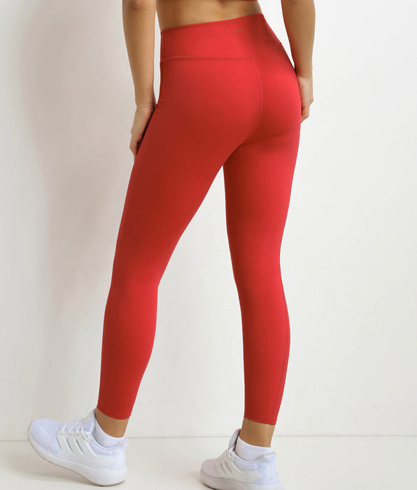 DIM Leggings sportivi donna in microfibra scolpita rossa DIM Move