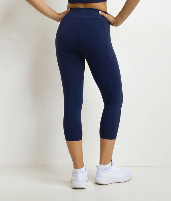 DIM Leggings sportivi corti da donna in microfibra blu notte DIM Move