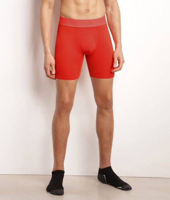DIM Boxer da uomo in microfibra e rete DIM Move rosso