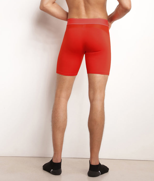 DIM Boxer da uomo in microfibra e rete DIM Move rosso
