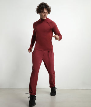 Men's stretch jersey chino pants Bordeaux Dim Move