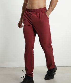 Men's stretch jersey chino pants Bordeaux Dim Move