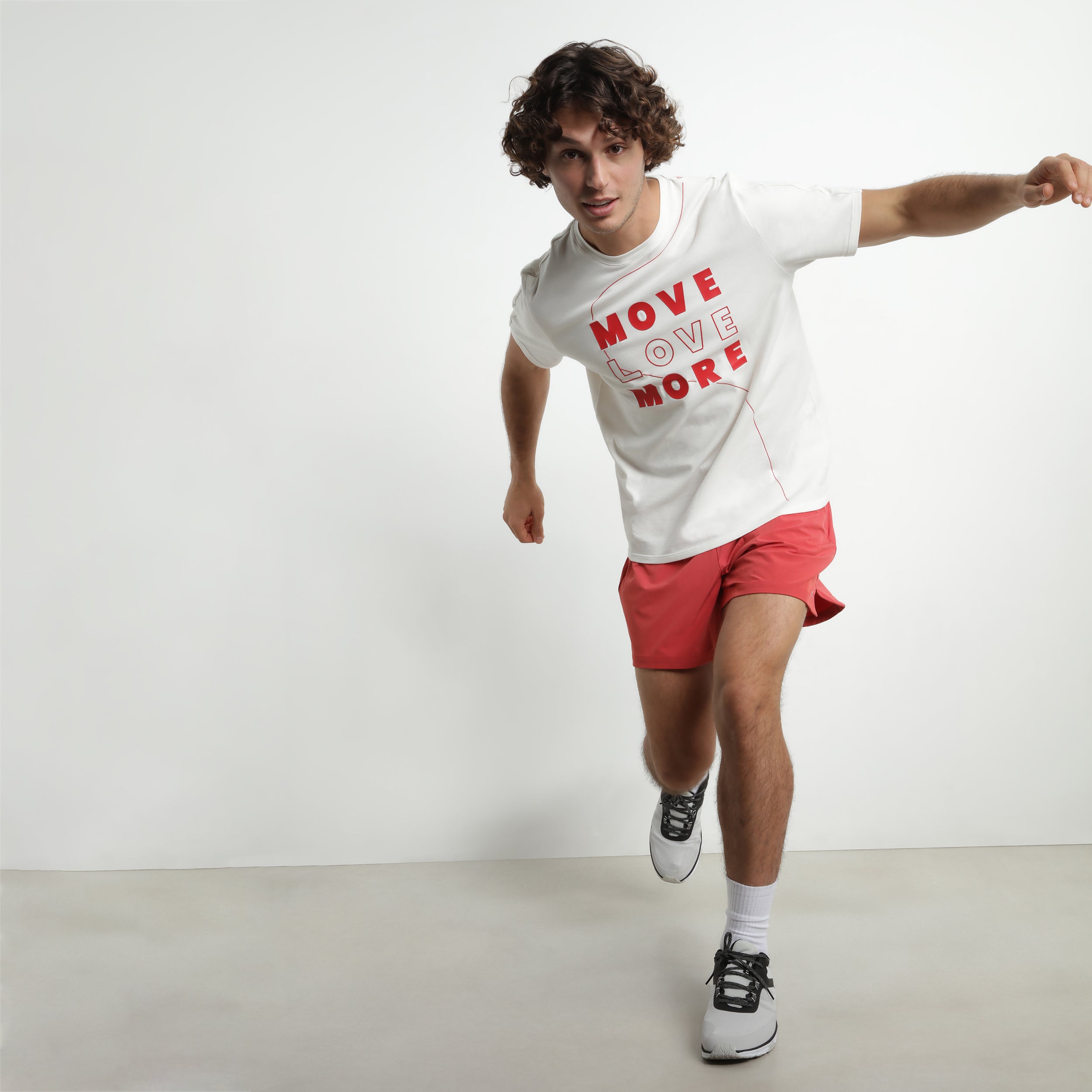 Short sportivo aerato da uomo DIM Move Rosso