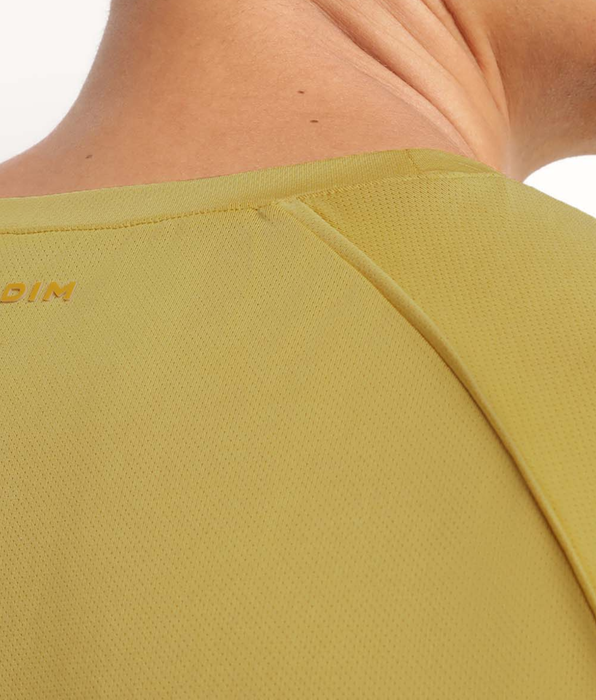 DIM T-shirt sportiva uomo in tessuto aerato Olive DIM Move
