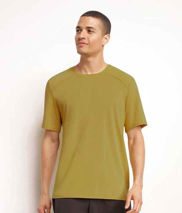 DIM T-shirt sportiva uomo in tessuto aerato Olive DIM Move