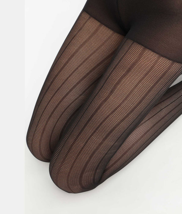DIM Collant lineare trasparente donna Nero Dim Style