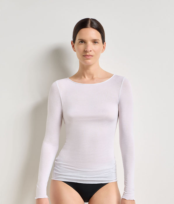 DIM T-shirt girocollo bianca Thermal Light