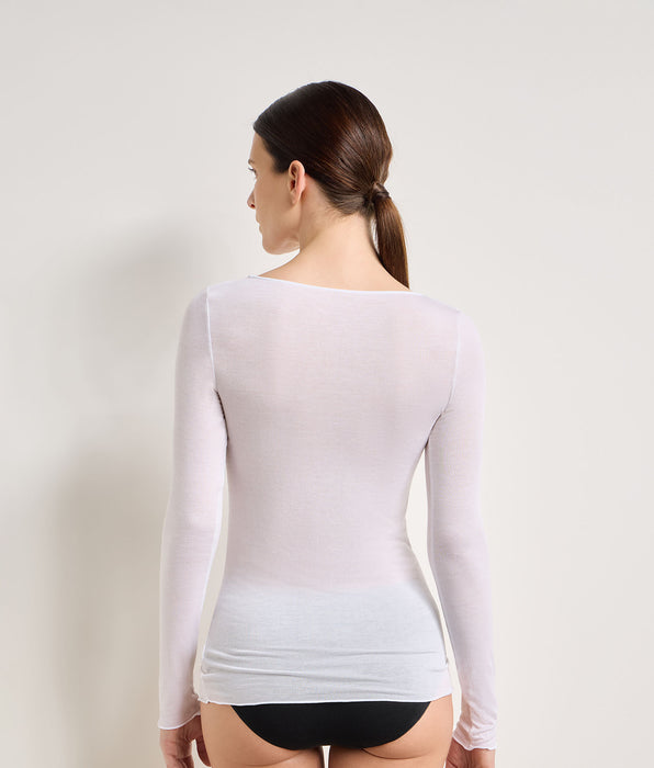 DIM T-shirt girocollo bianca Thermal Light