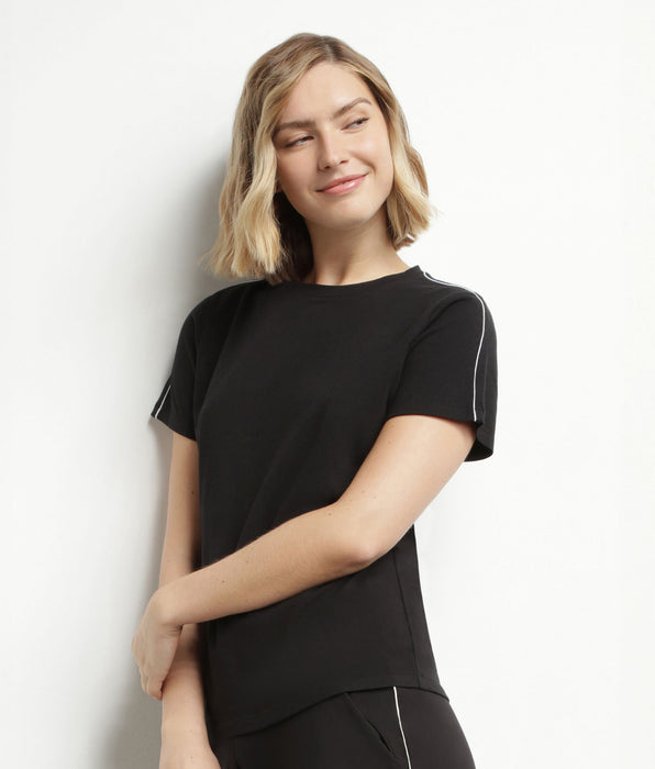 DIM T-shirt sportiva termoregolante donna in jersey nero DIM Move