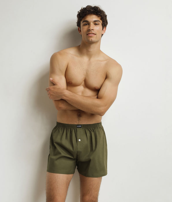 DIM Pantaloni da uomo Tennis Verde Cotone Stretch