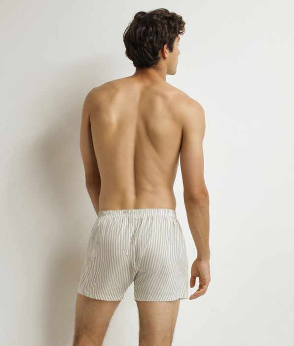 DIM Boxer larghi da uomo in cotone elasticizzato blu a righe