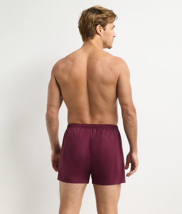 DIM Pacco da 2 boxer larghi da uomo in cotone elasticizzato a righe blu e rosse.