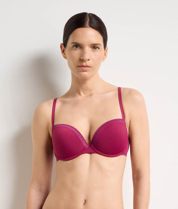 DIM Reggiseno a balconcino imbottito lampone intenso Daily Micro