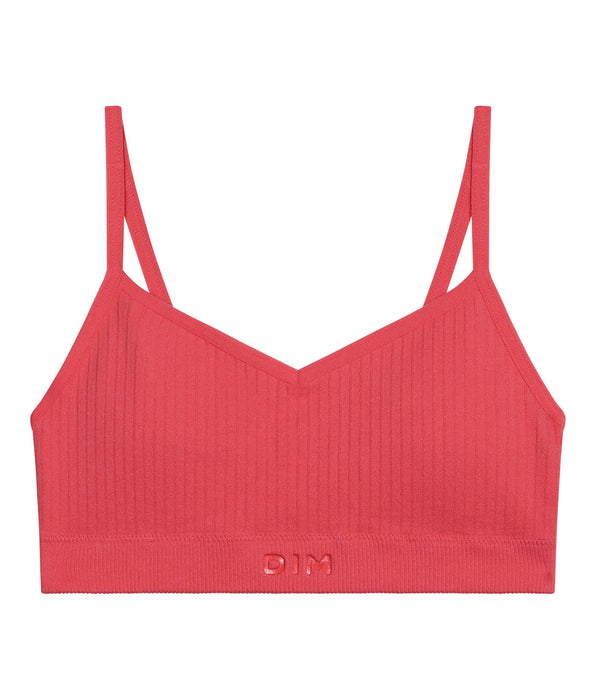 DIM Seamless girl's bra with removable microfiber foam Pink Dim