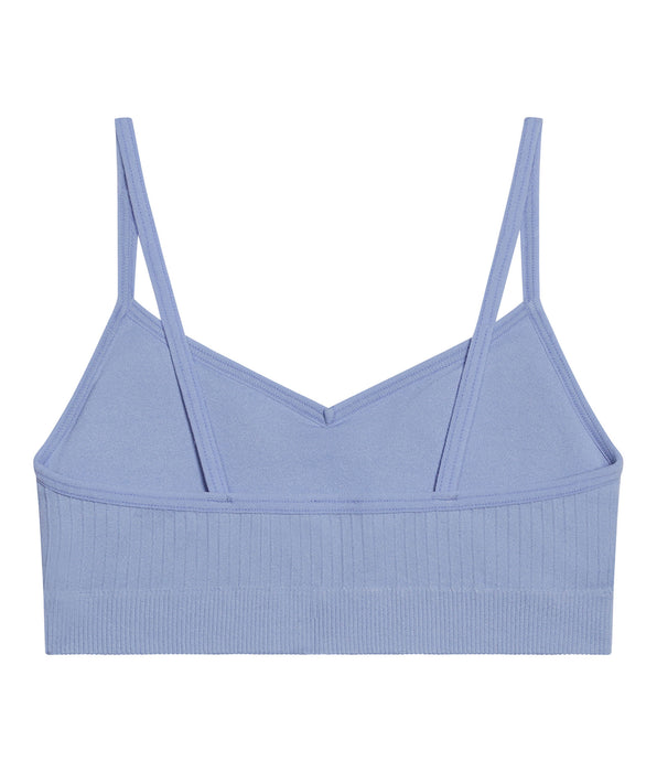 DIM Brassieres bambina senza cuciture con schiuma rimovibile in microfibra Blu Dim