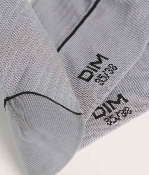 DIM Calze donna in cotone a coste Beige con profili colorati Mod di Dim