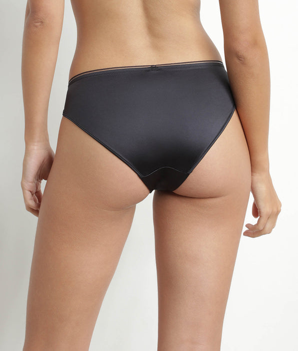 DIM Slip donna in microfibra satinata Gris Granit Dim Chéri