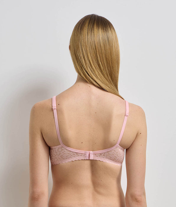 DIM Reggiseno a triangolo imbottito senza ferretto rosa pétalo Daily Dentelle