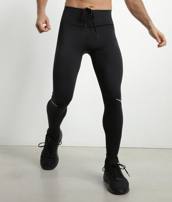 DIM Leggings sportivi da uomo regolabili in microfibra Nero DIM Move