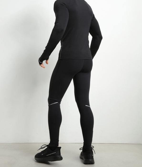 DIM Top sportivo a collo alto da uomo in microfibra nera DIM Move