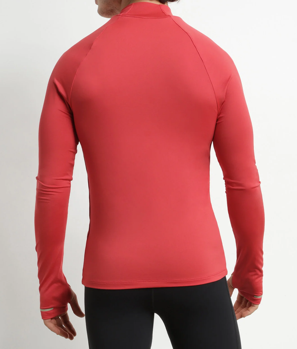 DIM Top sportivo uomo a collo alto in microfibra rosso Dim Move