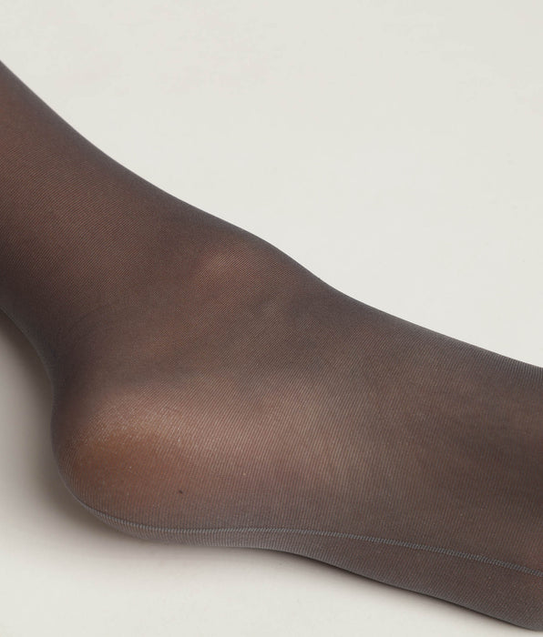 DIM Collant donna trasparente grigio con profili a contrasto Dim Style