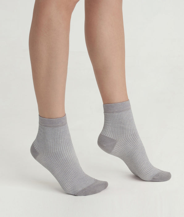 DIM Calze da donna Mod di Dim in Lurex color taupe e argento.
